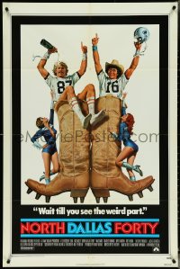 5b1241 NORTH DALLAS FORTY 1sh 1979 Nick Nolte, great Texas football art by Morgan Kane!