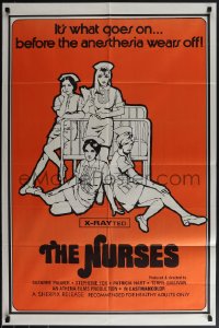 5b1243 NURSES 1sh 1971 outrageous, it's what goes on before the anesthesia wears off, ultra rare!