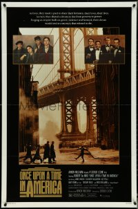 5b1248 ONCE UPON A TIME IN AMERICA 1sh 1984 De Niro, Woods, Sergio Leone, top cast old and young!