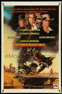 5b1249 ONCE UPON A TIME IN THE WEST 1sh 1969 Sergio Leone, Cardinale, Fonda, Bronson, Robards!