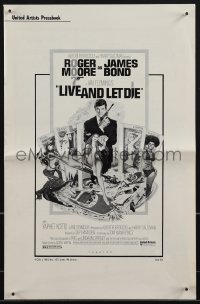 5b0595 LIVE & LET DIE pressbook 1973 Roger Moore as James Bond, art by Robert McGinnis!