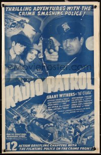 5b0601 RADIO PATROL pressbook 1937 Grant Withers, Universal crime smashing police serial, rare!