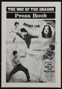 5b0602 RETURN OF THE DRAGON export Singapore pressbook 1974 Bruce Lee classic, different & rare!