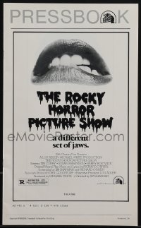 5b0603 ROCKY HORROR PICTURE SHOW pressbook R1979 classic c/u lips image, a different set of jaws!