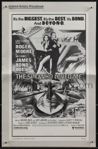 5b0605 SPY WHO LOVED ME pressbook 1977 Bob Peak art of Roger Moore as James Bond & Barbara Bach!