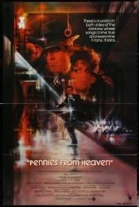 5b1260 PENNIES FROM HEAVEN int'l 1sh 1981 great Bob Peak art of Steve Martin & sexy Bernadette Peters!