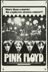 5b1262 PINK FLOYD 1sh 1974 an explosive rock & roll cinema concert in Pompeii, great image!