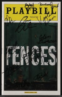 5b0167 FENCES signed playbill 2010 by Denzel Washington, Viola Davis & NINE other cast & crew!