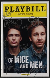 5b0187 OF MICE & MEN signed playbill 2014 by James Franco, Chris O'Dowd & NINE other cast & crew!