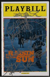 5b0188 RAISIN IN THE SUN signed playbill 2014 by Denzel Washington & SEVEN other cast & crew members!