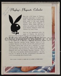 5b0484 PLAYBOY spiral-bound calendar sample 1959 sexy nude portraits including naked Jayne Mansfield!