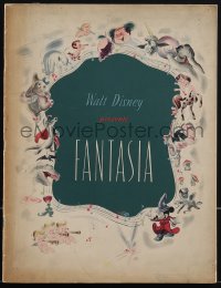 5b0519 FANTASIA roadshow souvenir program book 1940 Disney musical cartoon classic in Fantasound!