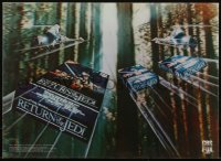 5b0472 RETURN OF THE JEDI lenticular 15x20 video poster R1985 Lucas classic, speeder chase on Endor!