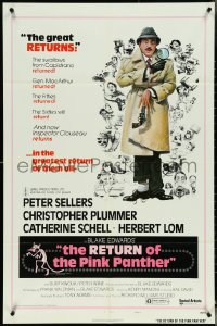 5b1281 RETURN OF THE PINK PANTHER style B 1sh 1975 Peter Sellers as Inspector Jacques Clouseau!