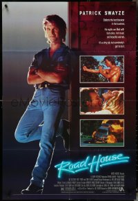 5b1288 ROAD HOUSE 1sh 1989 full-length Patrick Swayze is the best bouncer in the business!