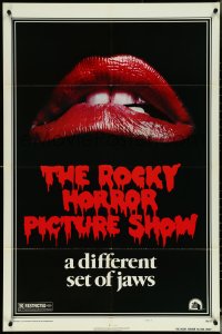 5b1292 ROCKY HORROR PICTURE SHOW 1sh 1975 c/u lips image, a different set of jaws!