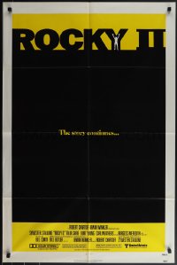 5b1293 ROCKY II 1sh 1979 Carl Weathers, Sylvester Stallone boxing sequel, black box design!