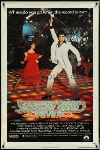 5b1298 SATURDAY NIGHT FEVER 1sh 1977 best image of disco John Travolta & Karen Lynn Gorney!