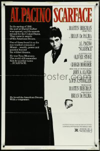 5b1299 SCARFACE 1sh 1983 Al Pacino as Tony Montana, Brian De Palma, Oliver Stone classic!