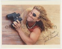 5b0204 KURT RUSSELL signed color 8x10 REPRO photo 2000s great close up from a scene in Captain Ron!