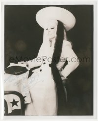 5b0205 MAE WEST signed 8x10 REPRO photo 1970 great full-length portrait in cool outfit & hat!