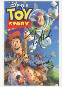 5b0214 TOY STORY signed color 7x10 REPRO photo 2000s by BOTH Tim Allen AND Tom Hanks, Buzz & Woody!