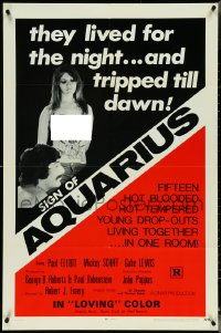 5b1308 SIGN OF AQUARIUS 1sh 1970 15 hot blooded hot tempered young drop-outs together in one room!