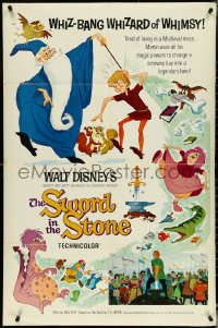 5b1331 SWORD IN THE STONE 1sh 1964 Disney's cartoon story of King Arthur & Merlin the Wizard!