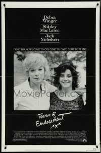 5b1337 TERMS OF ENDEARMENT 1sh 1983 Shirley MacLaine & Debra Winger, Best Picture winner!