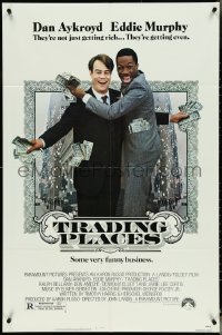 5b1349 TRADING PLACES 1sh 1983 Dan Aykroyd & Eddie Murphy are getting rich & getting even!