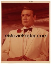 5b1456 GOLDFINGER 4x5 transparency 1964 close up of Sean Connery as James Bond in white tuxedo!