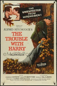 5b1352 TROUBLE WITH HARRY 1sh 1955 Alfred Hitchcock, Edmund Gwenn, John Forsythe & Shirley MacLaine!