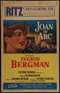 5b0357 JOAN OF ARC WC 1948 Ingrid Bergman, directed by Victor Fleming, different & ultra rare!