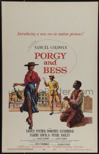 5b0370 PORGY & BESS WC 1959 art of Sidney Poitier, Dorothy Dandridge & Sammy Davis Jr.!