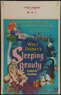 5b0378 SLEEPING BEAUTY WC 1959 Walt Disney cartoon fairy tale fantasy classic, great montage art!