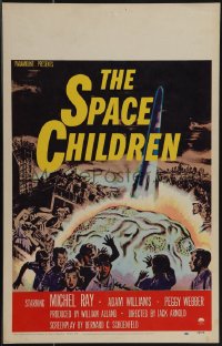 5b0379 SPACE CHILDREN WC 1958 Jack Arnold, great sci-fi art of kids & giant alien brain!