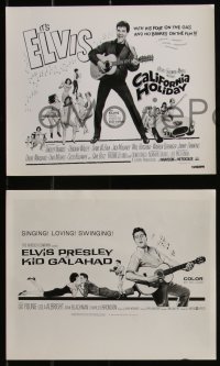 5b1601 ELVIS PRESLEY 12 8x10 stills 1960s great images of poster artwork created for his movies!