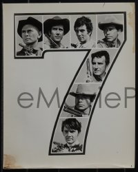 5b1653 MAGNIFICENT SEVEN 5 8x10 stills 1960 Yul Brynner, Steve McQueen, all with artwork images!