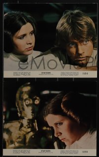 5b1691 STAR WARS 3 8x10 mini LCs 1977 A New Hope, Lucas classic epic, Luke, Leia, great images!