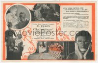 5b1426 JAZZ SINGER herald 1927 classic art of Al Jolson in blackface + more art & many photos!