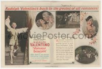 5b1428 MONSIEUR BEAUCAIRE herald 1924 romantic close up of Rudolph Valentino & Bebe Daniels!