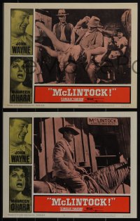 5b0692 McLINTOCK 8 LCs 1963 great western images of John Wayne, Maureen O'Hara, Yvonne De Carlo!