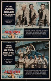 5b0694 MIDWAY 8 LCs 1976 Charlton Heston, Henry Fonda, WWII naval battle!