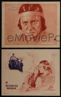 5b0724 REDSKIN 4 LCs 1929 great art images of Native American Indian Richard Dix by N.J. Hanneman!