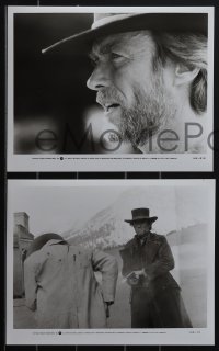 5b0541 PALE RIDER presskit w/ 8 stills 1985 great images of tough cowboy/director Clint Eastwood!