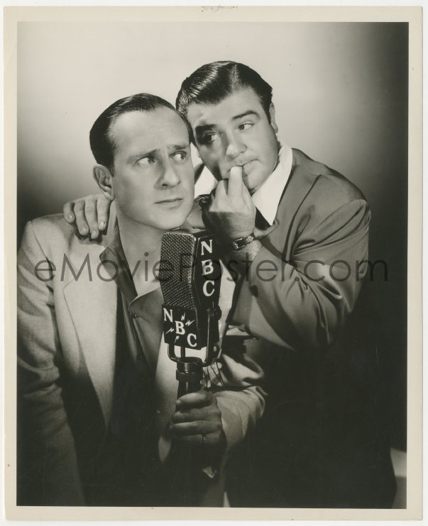 5b1731 Abbott And Costello 8x10 Radio Publicity Still 1940s Legendary Comedy