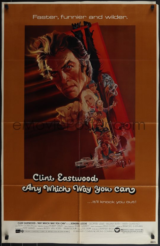 eMoviePoster.com: 5b0923 ANY WHICH WAY YOU CAN 1sh 1980 cool artwork of ...