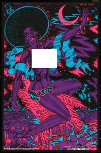 5c0120 MOON PRINCESS 23x34 commercial poster 1973 blacklight fantasy art of a sexy woman by Lykes!