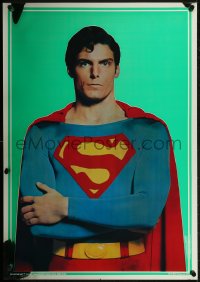 5c0122 SUPERMAN foil 21x30 commercial poster 1978 comic book hero Christopher Reeve in costume!