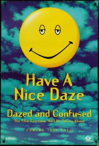 5c0595 DAZED & CONFUSED teaser 1sh 1993 Jovovich, 1st McConaughey, great happy face image!